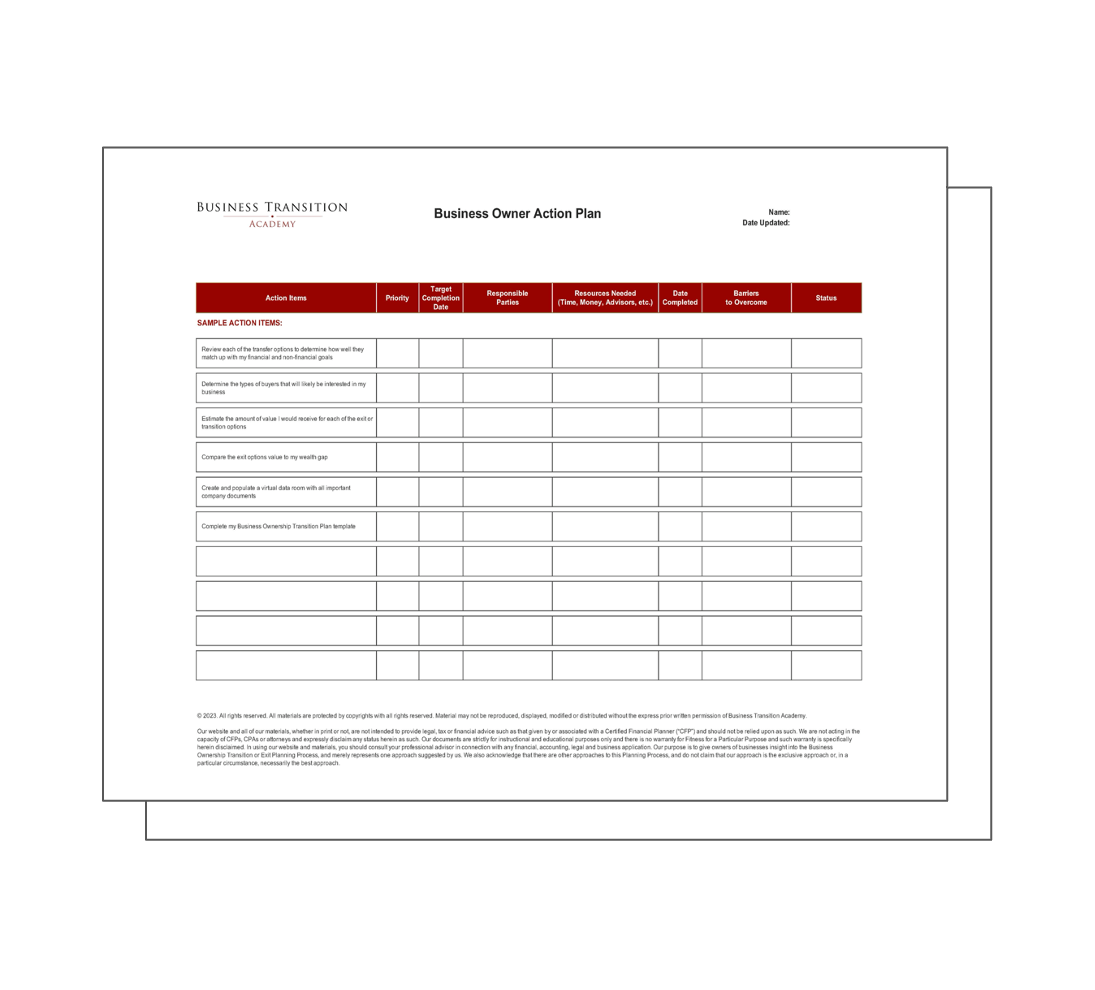 Business Owner Action Plan-3 Business Owner Action Plan-3